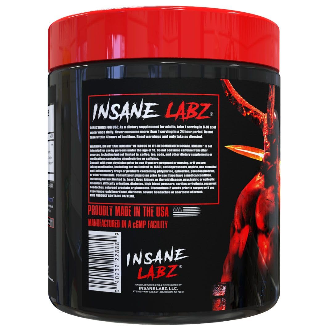 Insane Labz Hellboy Bundle, Psychotic Hellboy Pre Workout and Insane Amino BCAA, Increase Muscle Mass, Strength, Focus and Recovery Time, Lemonade