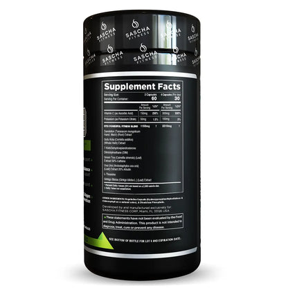 Sascha Fitness Fat Loss pills | Collagen support | Fluid Balance | FIT9 Ingredients: 7Keto + Uva Ursi, Gotu Kola, L-Theanine,Gingko Biloba,DIM,Green Tea | Weight Loss Supplements-Vegan-120 Natural Cap SASCHA FITNESS