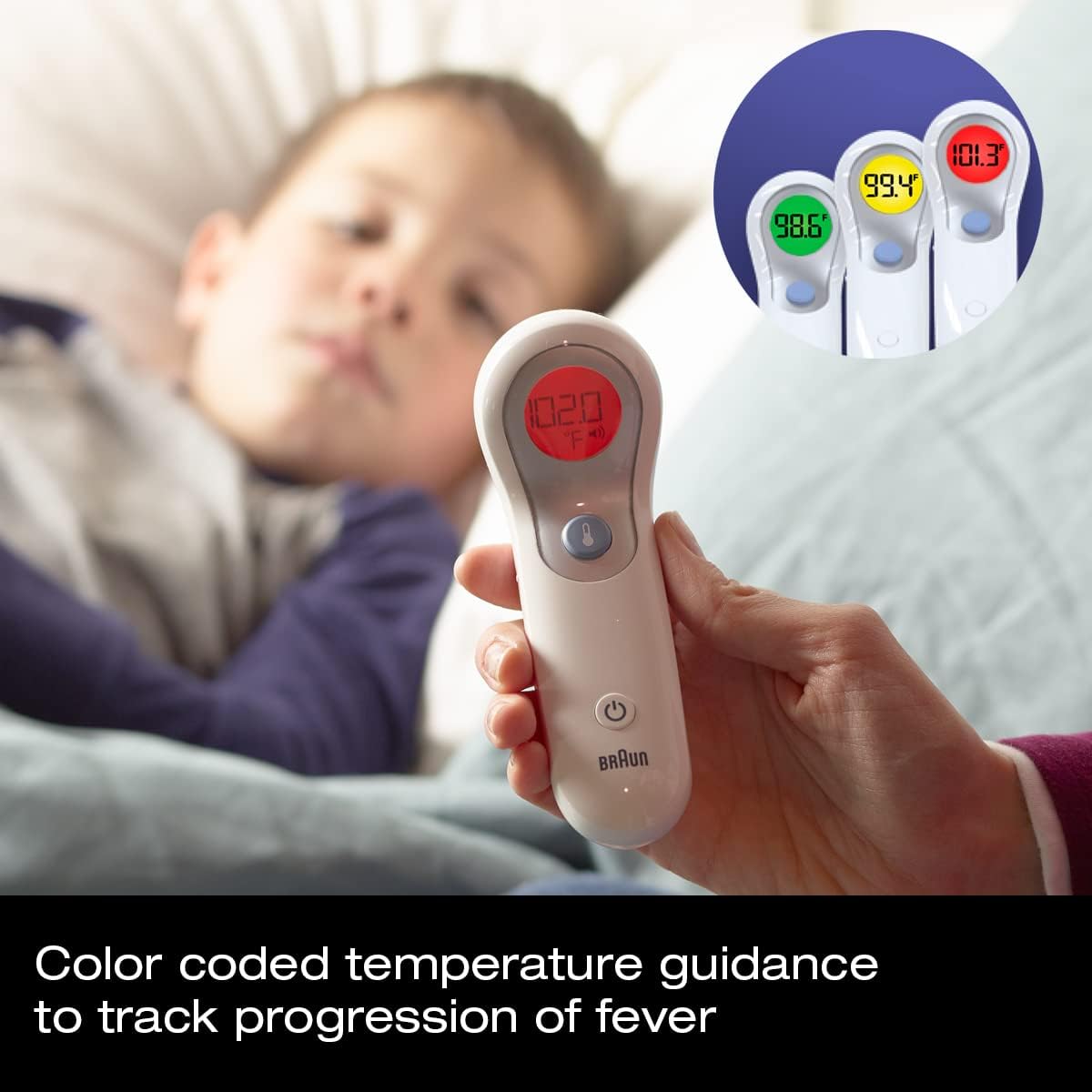 Braun No Touch and Forehead Thermometer - Touchless Thermometer for Adults, Babies, Toddlers & Kids, Color-Coded Fever Guidance, Fast, Reliable, and Accurate Results Gsupps Australia