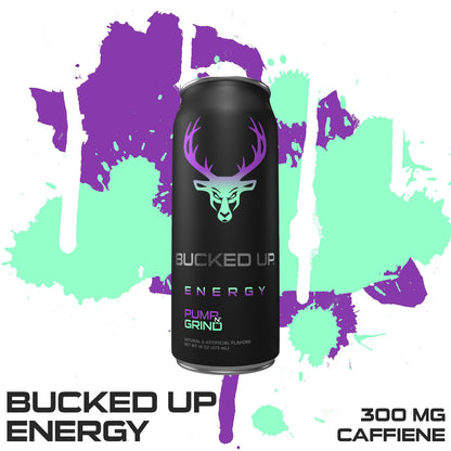 Bucked Up Energy Drink 300mg (Blood Raz) (12 CT)