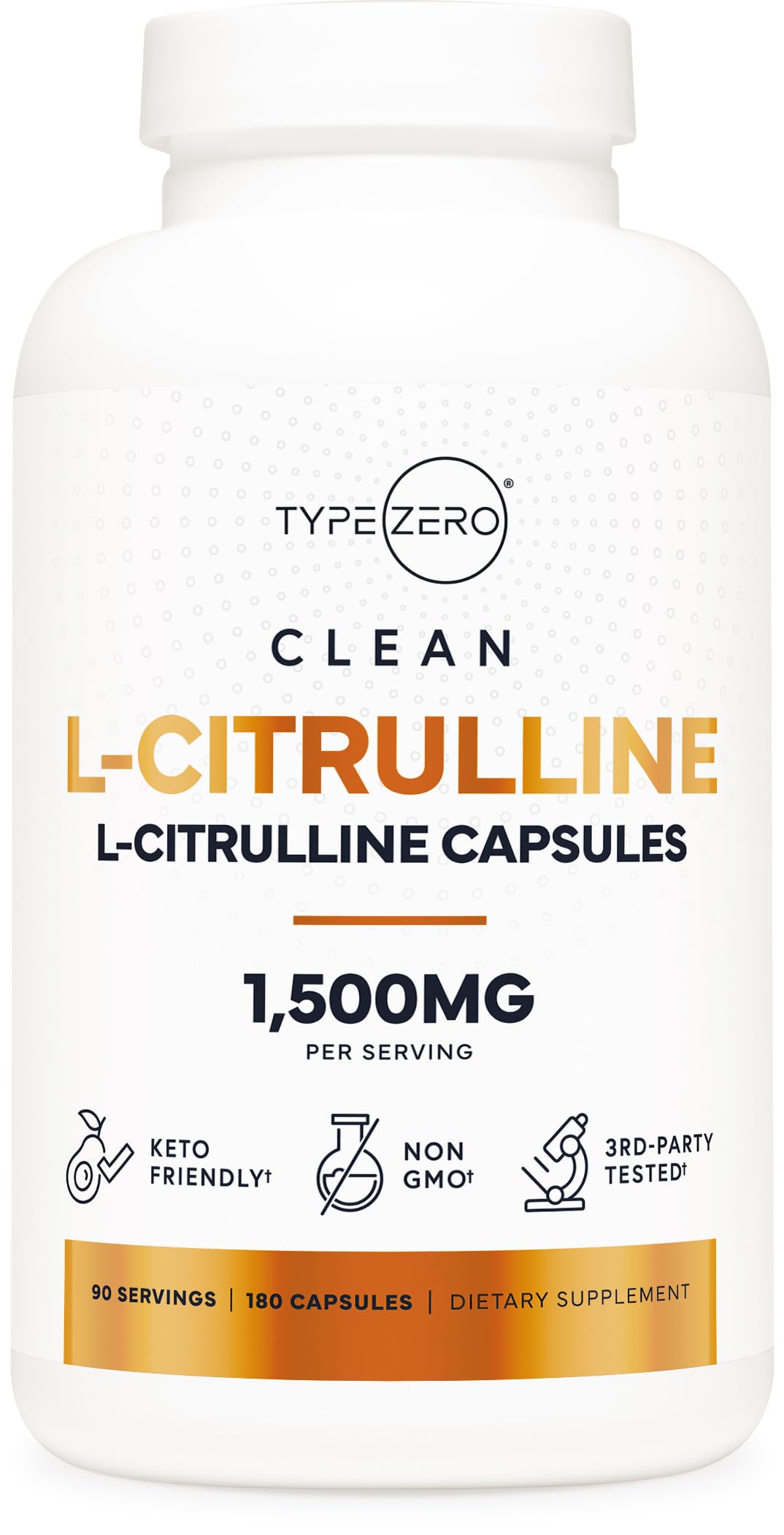 Type Zero L-Citrulline Capsules (180 Capsules) (1500 mg per Serving) - GMO-Free Type Zero buy australia supplements