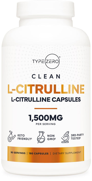 Type Zero L-Citrulline Capsules (180 Capsules) (1500 mg per Serving) - GMO-Free Type Zero buy australia supplements