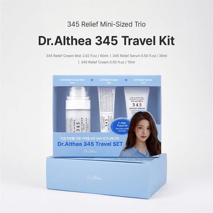 Dr.Althea 345 Travel Kit (Set of 3), Korean Vegan Skin Care Set Dr.Althea