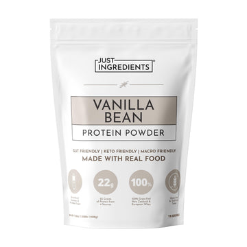 JUST INGREDIENTS Vanilla Protein Powder - Grass-Fed Whey Blend, Organic, Gluten Free, Dairy Free, Soy Free - 15 Servings, 22g Protein JUST INGREDIENTS buy australia supplements