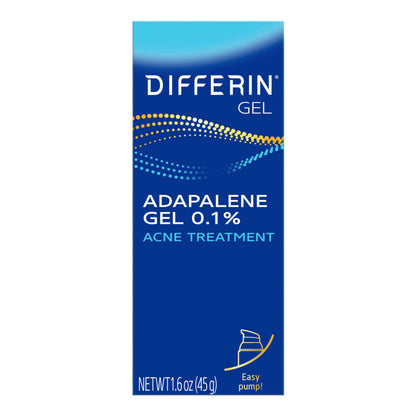 Differin Acne Retinoid Treatment Gel, 0.1% Adapalene, 45g Pump Differin