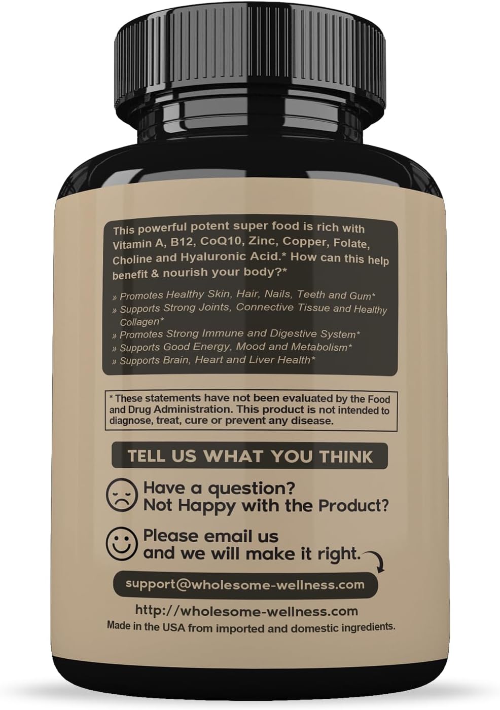 Wholesome Wellness Grass Fed Desiccated Beef Liver Capsules (180 Pills, 750mg Each) - Natural Iron, Vitamin A, B12 for Energy - Raised Undefatted in New Zealand Without Hormones or Chemicals Gsupps Australia