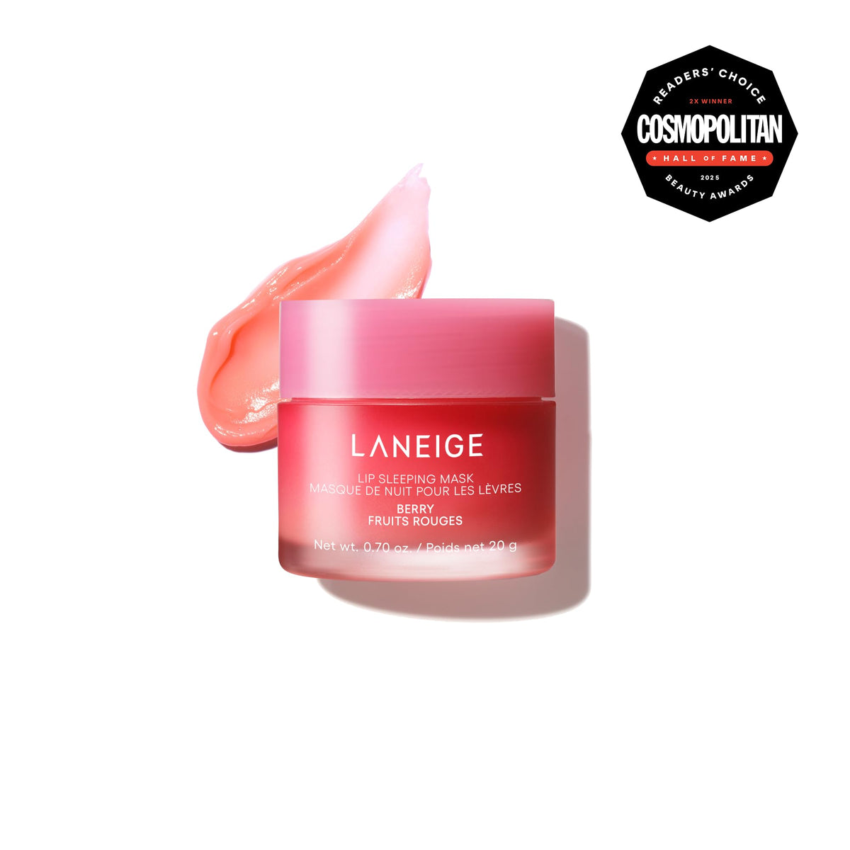 LANEIGE Lip Sleeping Mask: Hydrating & Nourishing Korean Overnight Lip Treatment Mask with Shea Butter, Vitamin C & Murumuru, Antioxidants For Flaky, Dry Lips | Korean Skin Care, Berry LANEIGE