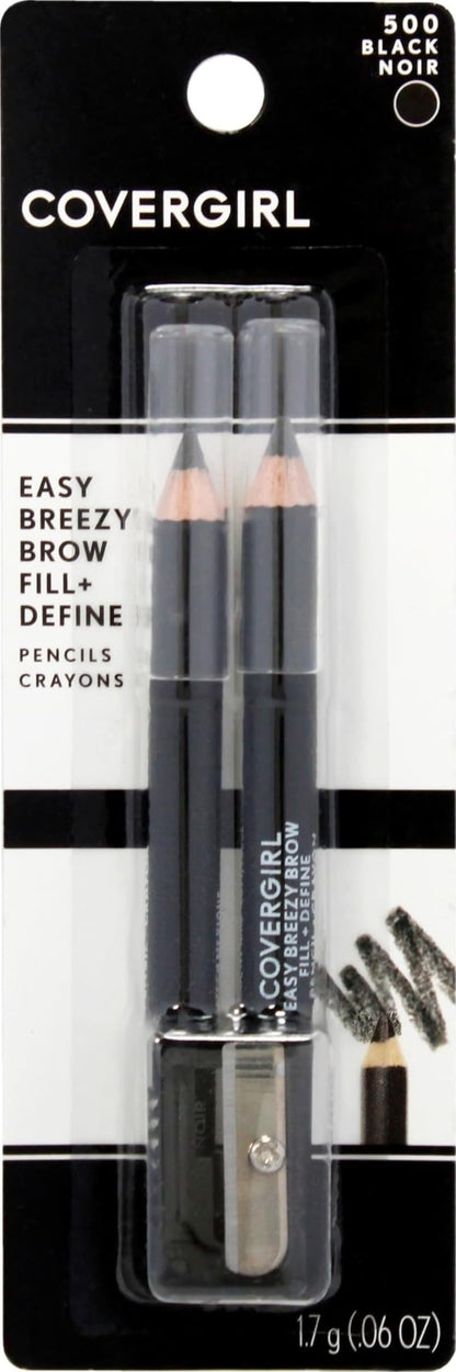 COVERGIRL - Easy Breezy Brow Fill + Define Brow Pencil, Sharpener Included, Long-Lasting, Deeply Pigmented, Blendable Formula, 100% Cruelty-Free COVERGIRL