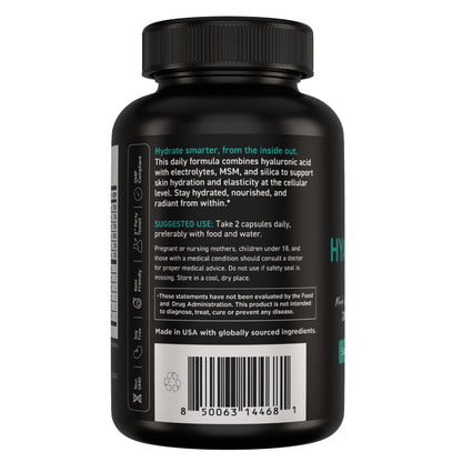 Vital Vitamins Hyaluronic Acid Supplements, 60 Capsules | 200mg Low Molecular Weight HA, Supports Skin Hydration, Elasticity & Joint Comfort, Vegan & Non-GMO Gsupps Australia