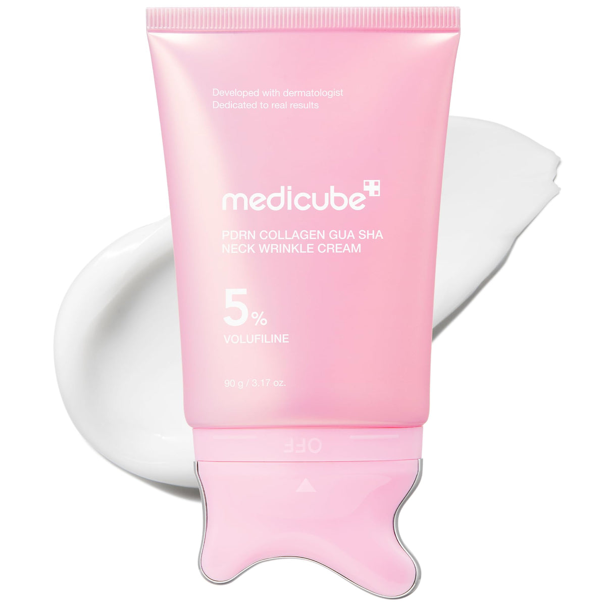 medicube PDRN Collagen Gua Sha Neck Wrinkle Cream - Firming, Contour Care medicube