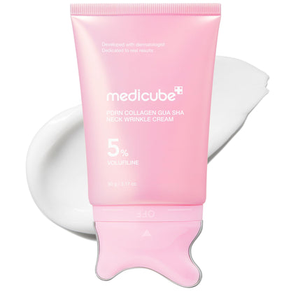 medicube PDRN Collagen Gua Sha Neck Wrinkle Cream - Firming, Contour Care medicube