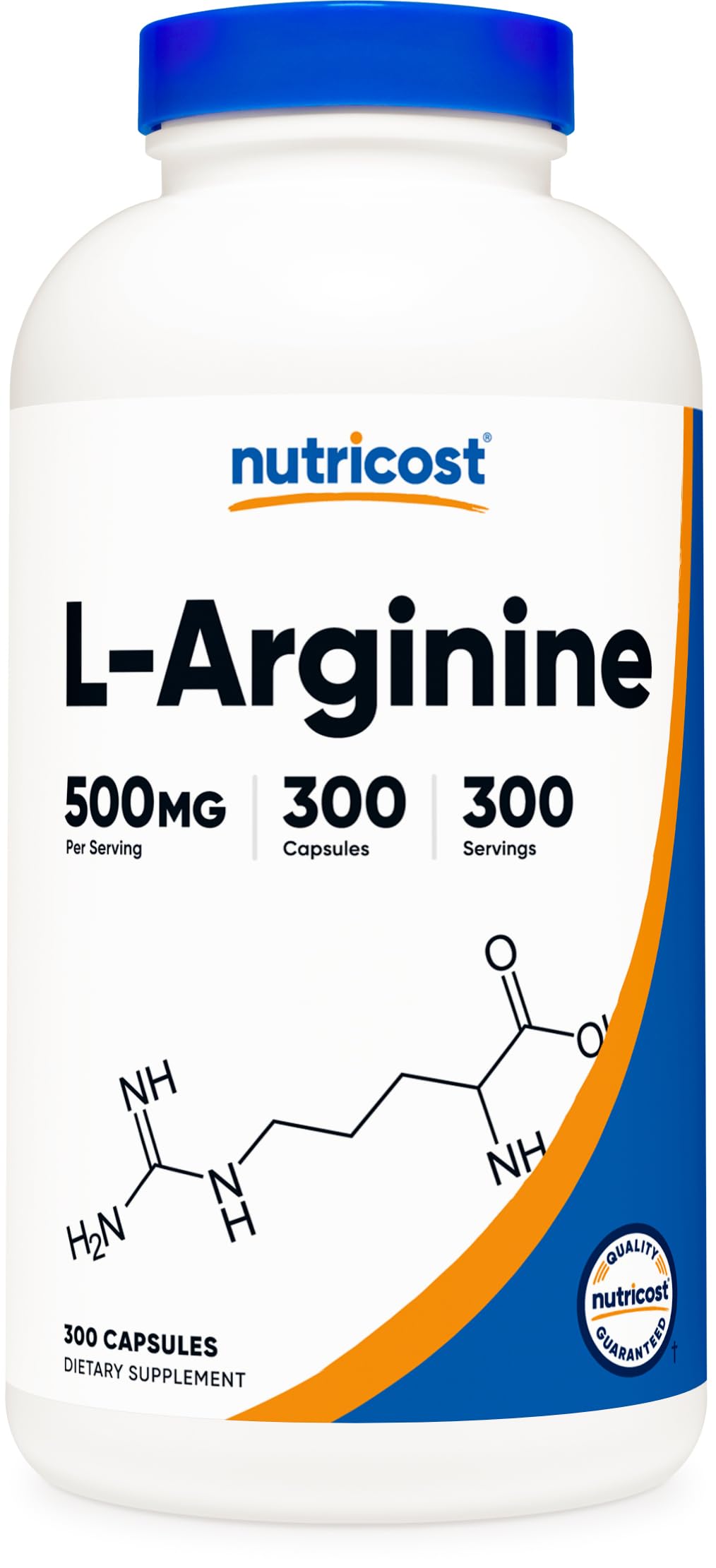 Nutricost L-Arginine 500mg, 300 Capsules - Gluten Free and Non-GMO Nutricost buy australia supplements