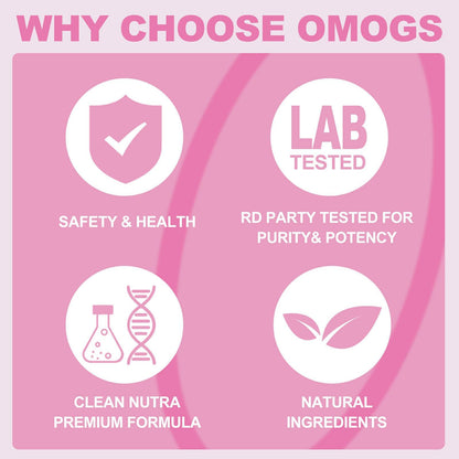 OMOGS Collagen Peptides Powder, with Prebiotics & Cranberry Extract -Hydrolyzed Collagen Peptides Support Hair, Skin, Nail, Bone & Digestive Health OMOGS
