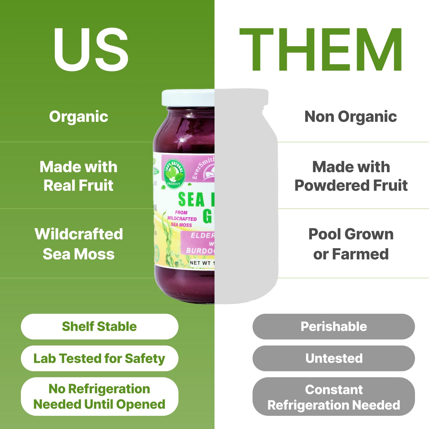 EverSmith Organics - Wildcrafted Irish Sea Moss Gel | Made in USA | Rich in Vitamins EverSmith Organics buy australia supplements