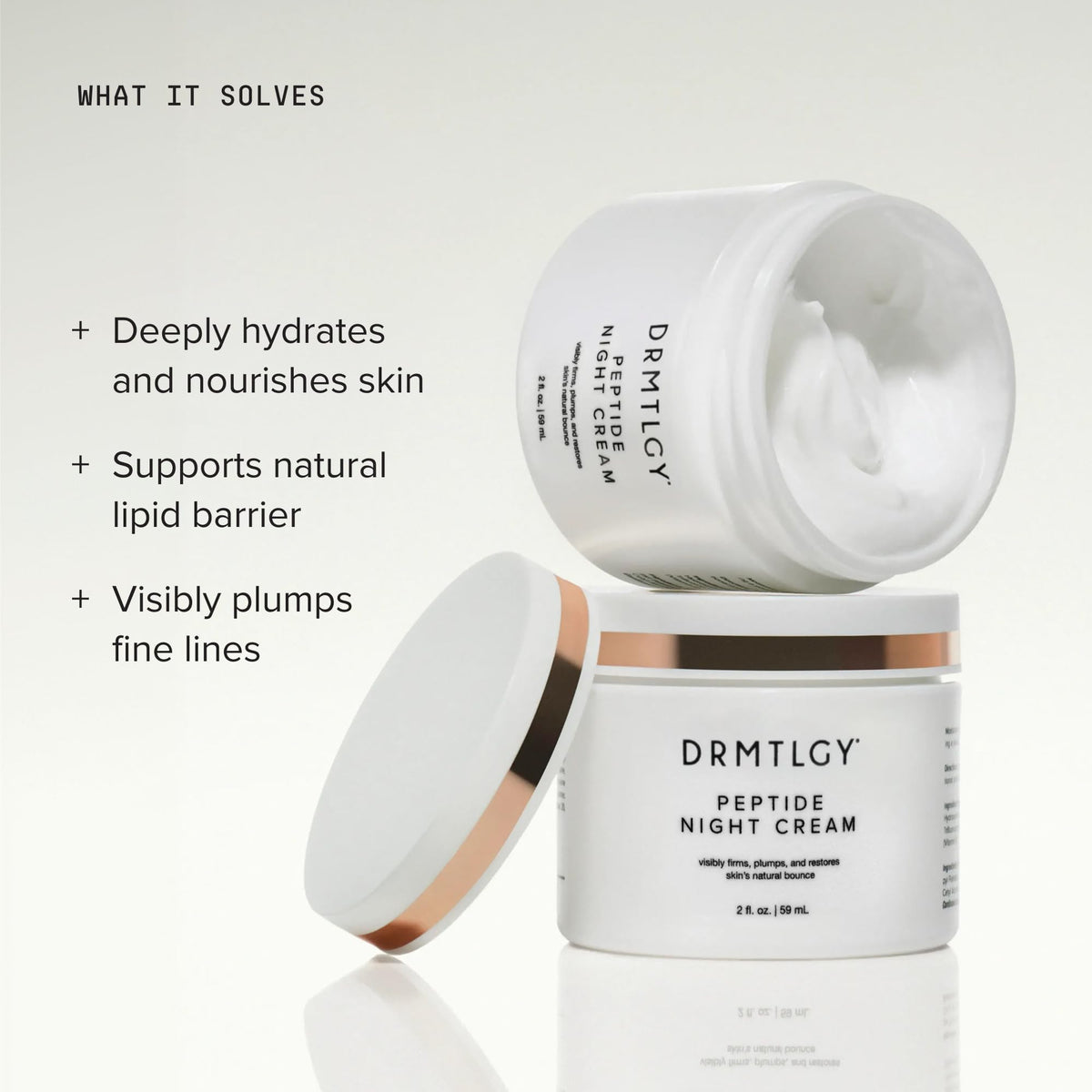 DRMTLGY Peptide Night Cream | Hydrating Firming Moisturizer DRMTLGY