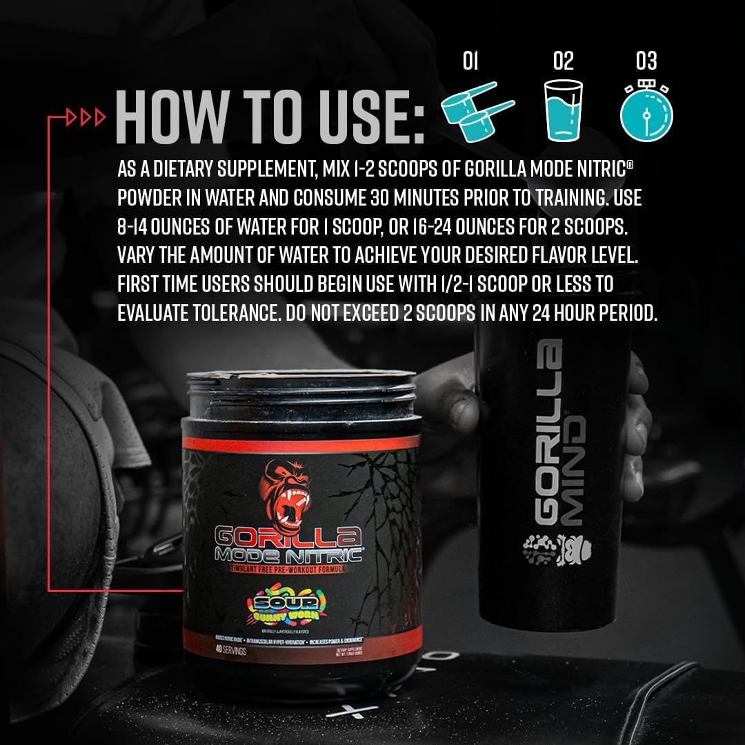 Gorilla Mode Nitric Upgraded Stimulant Free Pre-Workout – Best Tasting and Most Effective Stimulant Free Pre-Workout/Massive Pumps · Vasodilation · Power / 768 Grams (Rocket Frost) Gorilla Mind buy australia supplements