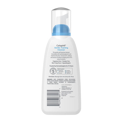 Cetaphil Oil Free Gentle Foaming Facial Cleanser, Sensitive Skin, 8oz Cetaphil