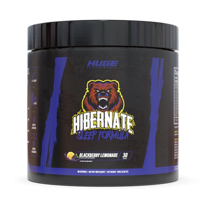 Hibernate Sleep Supplement, Complete & Optimally Dosed Sleep Recovery Formula, Relax & Unwind, Includes GABA, Valerian Root, Melatonin, 5-HTP & More (30 Servings) (BlackBerry Lemonade)