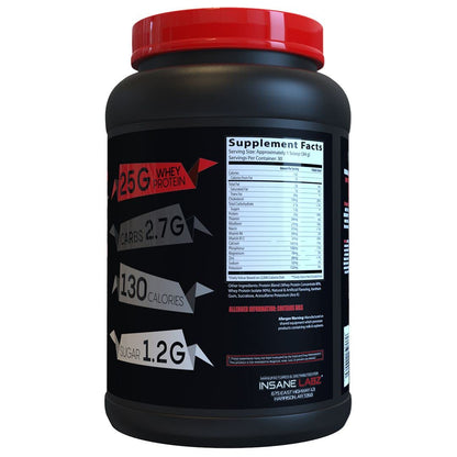 Insane Labz Insane Whey,100% Muscle Building Whey Protein, Post Workout, BCAA Amino Profile, Mass Gainer, Meal Replacement, 60 Srvgs, (Chocolate)