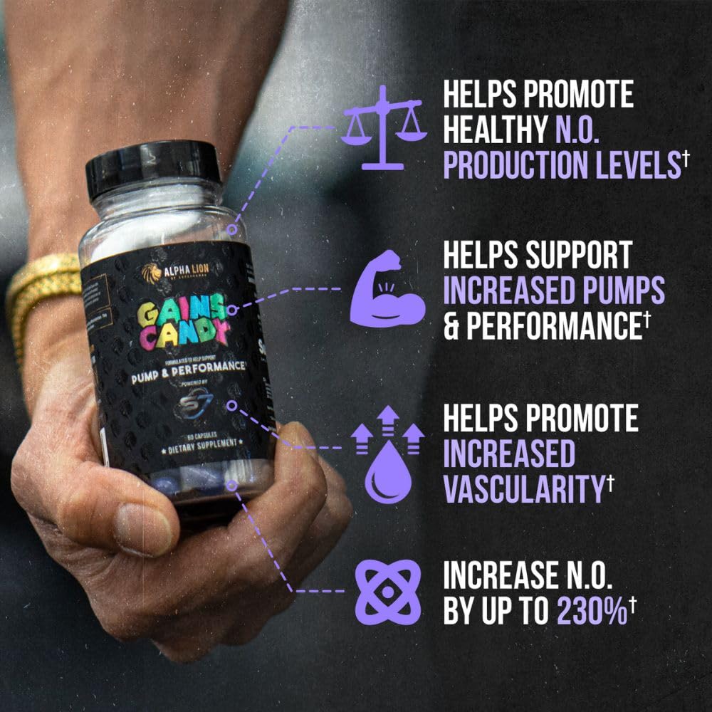 ALPHA LION Gains Candy, Pills that Support Weight Loss, Energy Supplements, 100% Natural Extract, Calorie Burning, Regulates Healthy Metabolism, 60 Capsules (Fat Loss - CaloriBurn®)