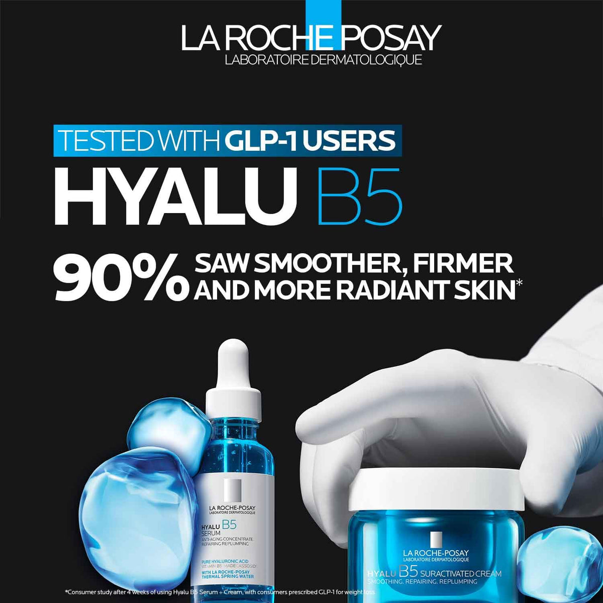 La Roche Posay Hyalu B5 Hyaluronic Acid Serum for Face, Anti-Aging, 1 oz La Roche-Posay