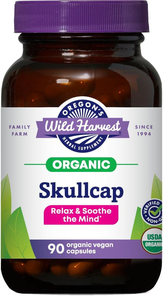 Oregon's Wild Harvest Organic Skullcap Vegan Capsules | Traditional Herbal Supplement, 90 Count Gsupps Australia