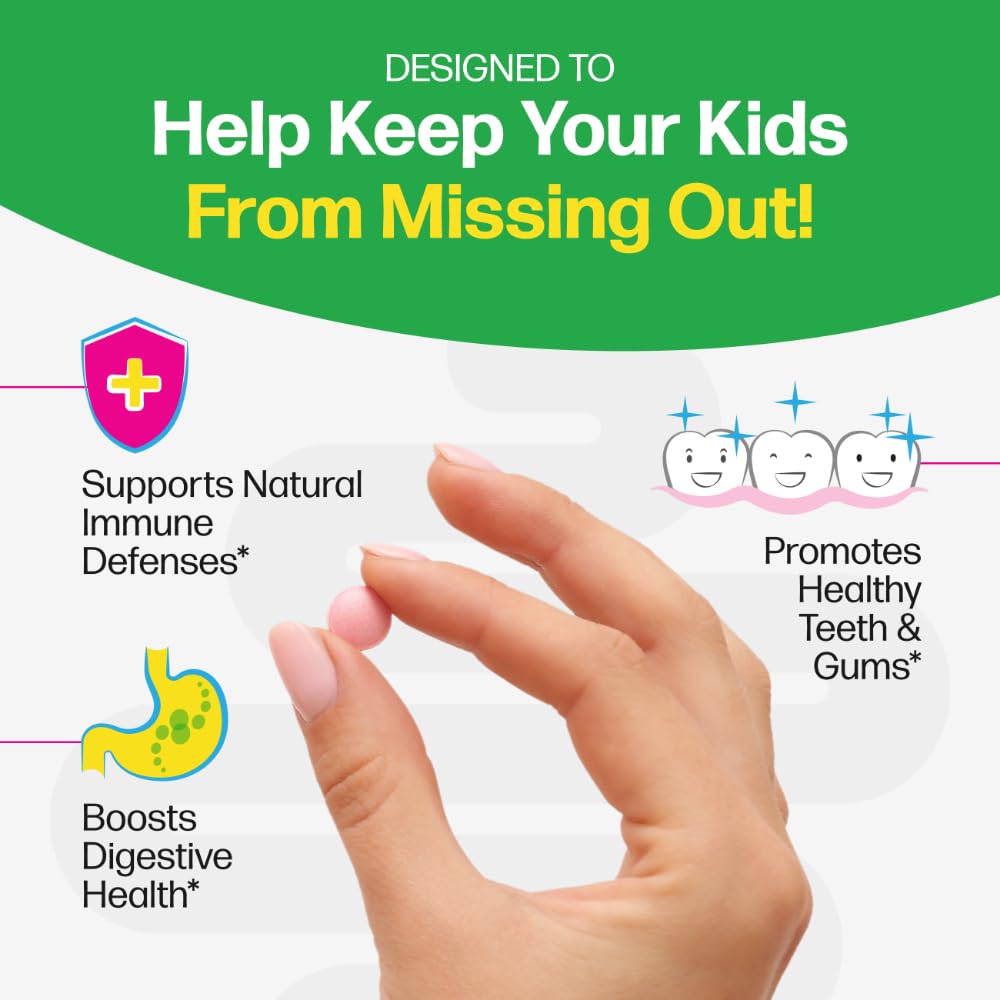 Culturelle Kids Chewable Daily Probiotic for Kids, Ages 3+, 30 Count, #1 Pediatrician-Recommended Brand, Natural Berry Flavored Daily Probiotics Culturelle