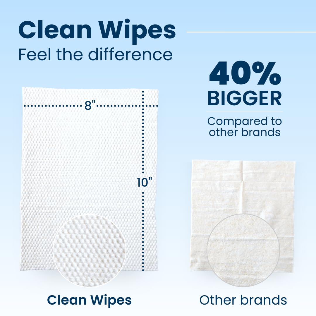 Clean Skin Club Clean Wipes, XL Makeup Remover Face Wipes, Textured Cleansing Facial Wipes for Sensitive Skin, Hypoallergenic, Fragrance-Free, Vegan, 40% Bigger, 30 Count CLEAN SKIN CLUB