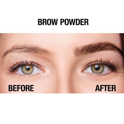 Palladio Brow Powder for Eyebrows, Soft and Natural Eyebrow Powder with Jojoba Oil & Shea Butter, Helps Enhance & Define Brows, Compact Size for Purse or Travel, Includes Applicator Brush, Soft Brown Palladio