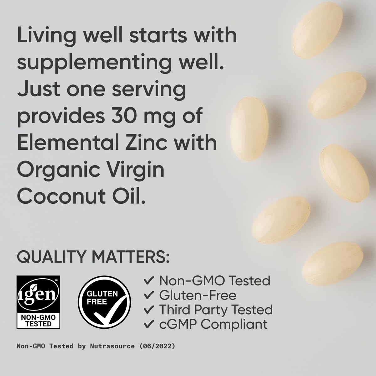 Sports Research High Potency Zinc Picolinate 30mg with Organic Coconut Oil | Highly Absorbable Zinc Supplement for Healthy Immune & Enzyme Function Sports Research