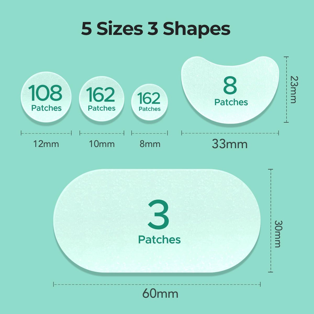TKTK 443 Count Pimple Patches for Face, Hydrocolloid Acne Cover Patch Bulk TKTK