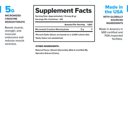 LEGION Micronized Creatine Monohydrate Supplement - Clean Creatine Powder for Muscle Gain & Post Workout Recovery - Micronized Creatine Supplement for Maximum LEGION