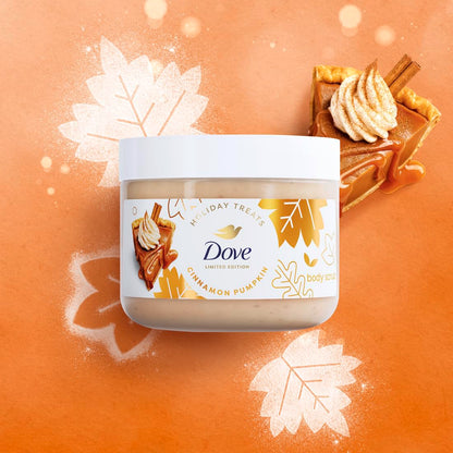 Dove Cinnamon Pumpkin Pie Body Scrub Exfoliates & Moisturizes Skin 15 OZ Dove