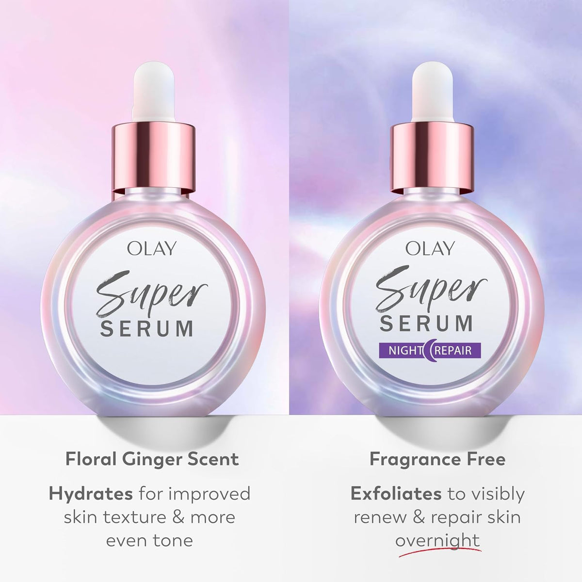Olay Super Serum - Glow Serum for Face - Activated Niacinamide, Vitamin C & E, Collagen Peptide, AHA - 5-in-1 Benefits - Brightens, Hydrates, Smooths, Firms, Evens Tone, Proactive Anti-Aging, 1.0 Oz Olay