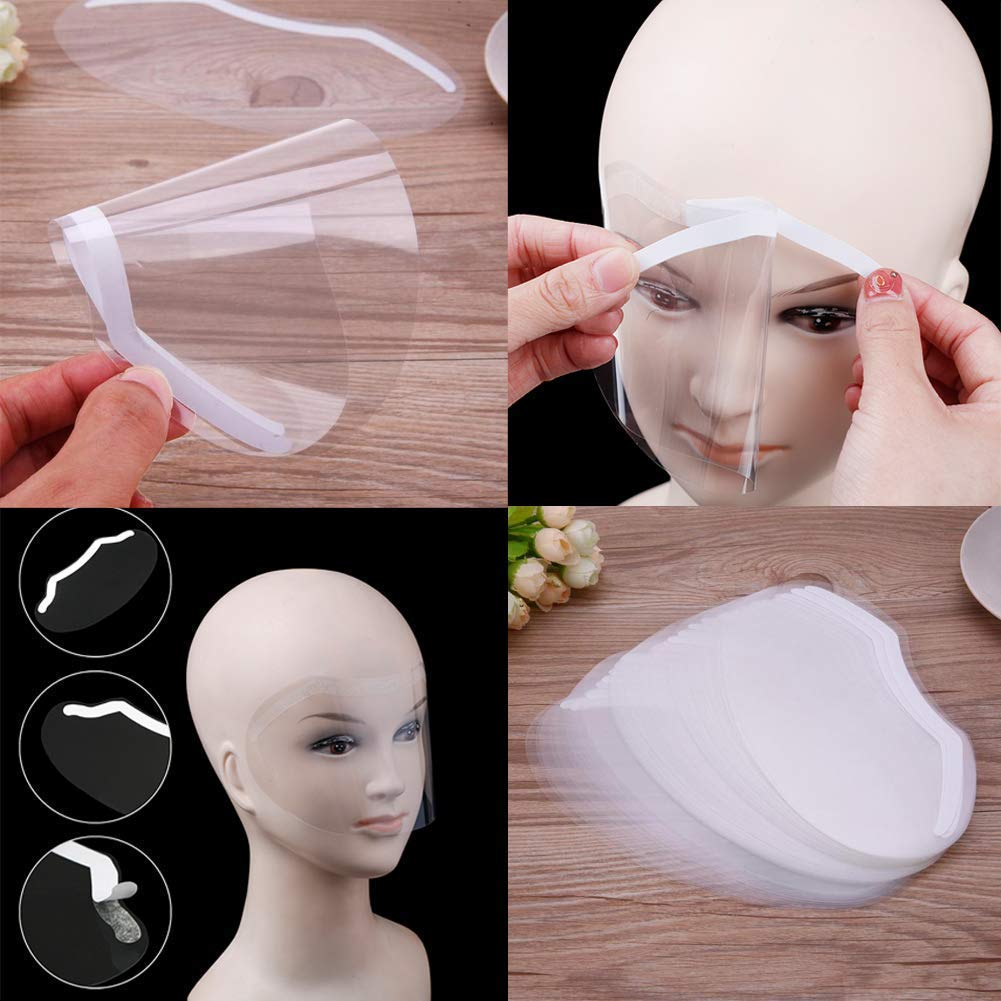 EBANKU Shower Face Shield Eyebrow Eyelash Shield Visors 100 PCS Waterproof EBANKU