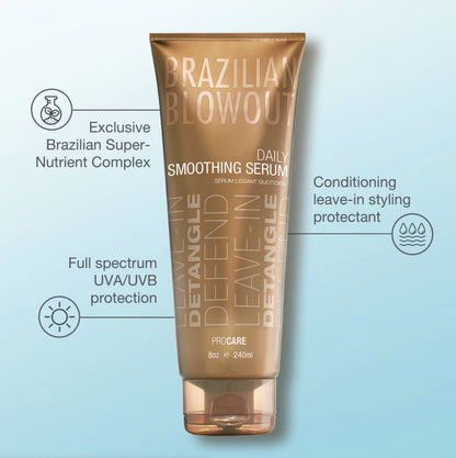 Brazilian Blowout Daily Smoothing Serum | Leave-In Treatment | 8 oz BRAZILIAN BLOWOUT