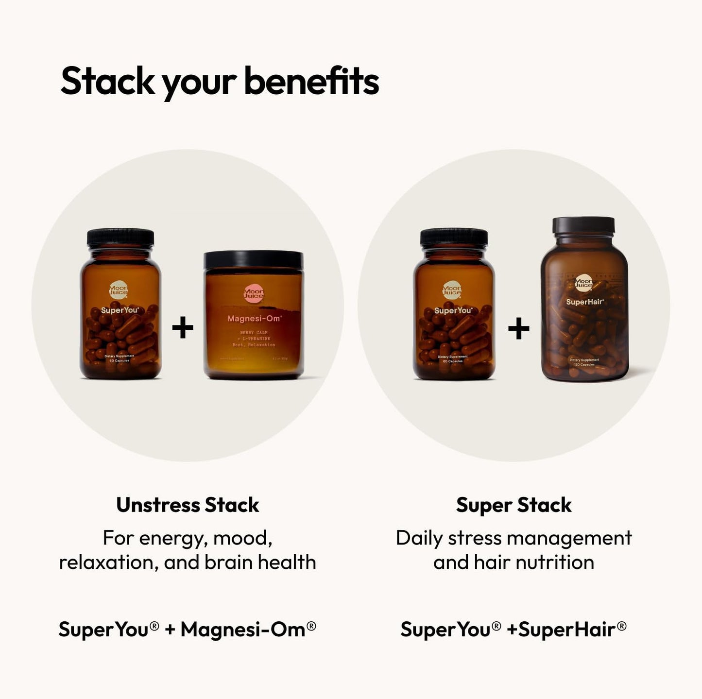 Moon Juice SuperYou Ashwagandha Supplements with Rhodiola, Shatavari & Amla - Cortisol Reducer for Energy, Mood, Focus and Stress Support, Vegan, Non-GMO & 100% Traceable, 60 Capsules, 30 Servings