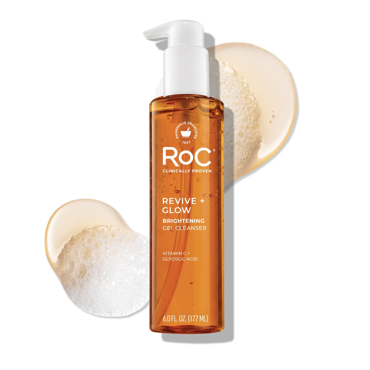 RoC Multi Correxion Revive + Glow Vitamin C Gel Brightening Cleanser, 6 oz RoC
