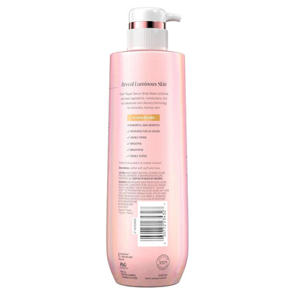 Olay Super Serum Body Wash for Extra Dry Skin, 24hr Long Lasting Rich Hydration, 5+ Ingredient Complex for Bright, Even, Firm, & Luminous Skin, with Collagen Peptide, Vitamin C & Shea Butter, 20 fl oz Olay
