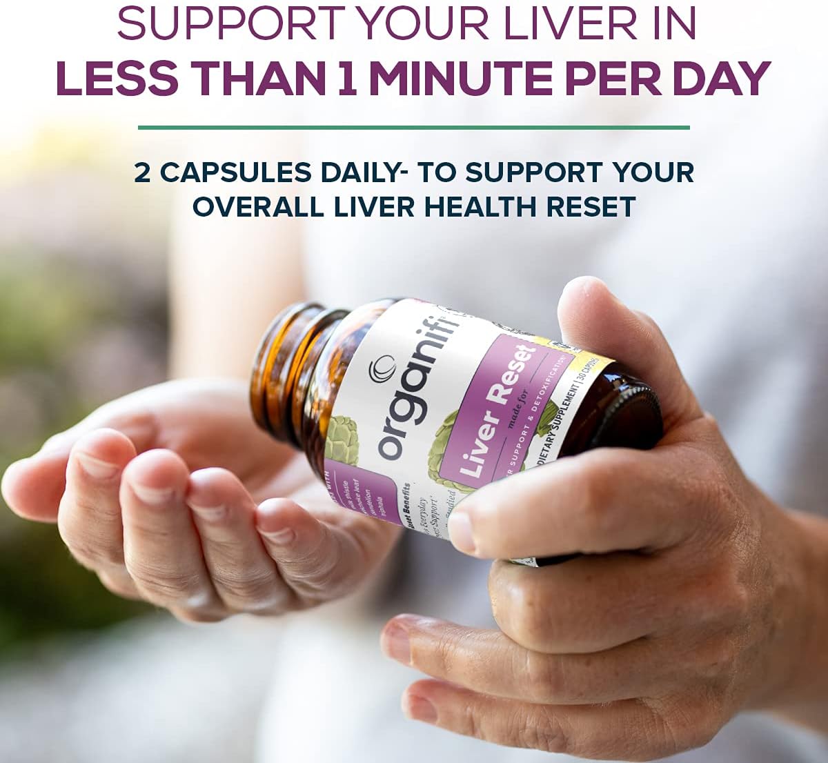 Organifi - Liver Reset - Liver Detox - Digestive and Immune Support - Promotes Cellular Energy Production, 30 Capsules Gsupps Australia