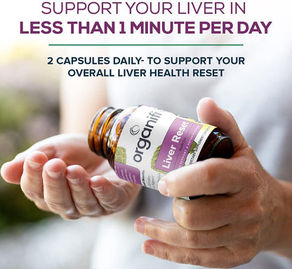 Organifi - Liver Reset - Liver Detox - Digestive and Immune Support - Promotes Cellular Energy Production, 30 Capsules Gsupps Australia