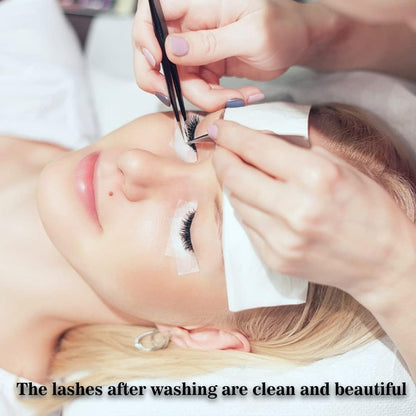Mererke_Pretty Eyelash Extension Shampoo 60 ml + Brush - Eyelid Foaming Cleanser - Sensitive Paraben & Sulfate Free - Eyelash Wash and Lash Bath for Extensions - Salon Use and Home Care Mererke_Pretty