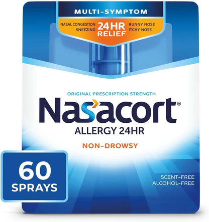 Nasacort Allergy 24 Hr Multi-Symptom Nasal Allergy Spray - 60 Sprays, Pack of 4 Gsupps Australia