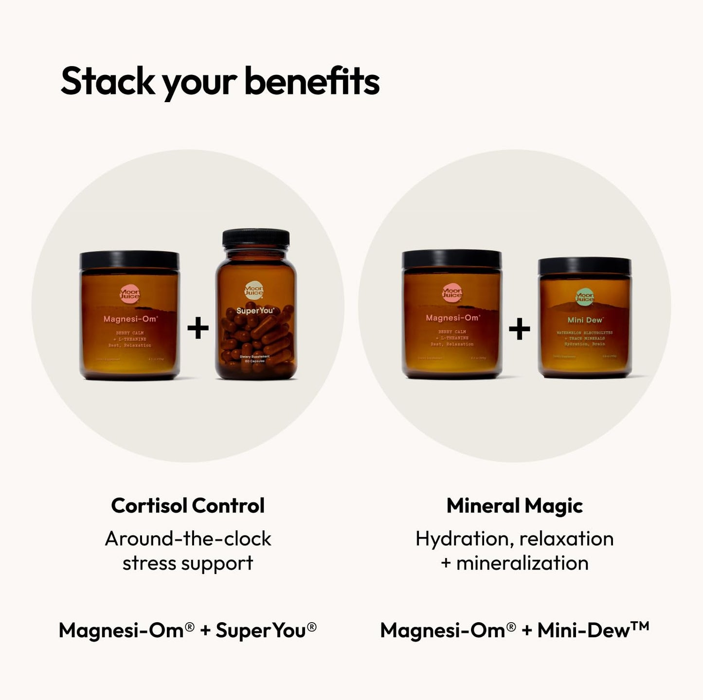 Moon Juice Magnesi-Om Magnesium Powder Supplement - Chelated Magnesium Complex + L-Theanine Blend for Rest, Relaxation & Regularity - Vegan, Non-GMO & No Sugar, Berry, 4.2 oz, 30 Servings