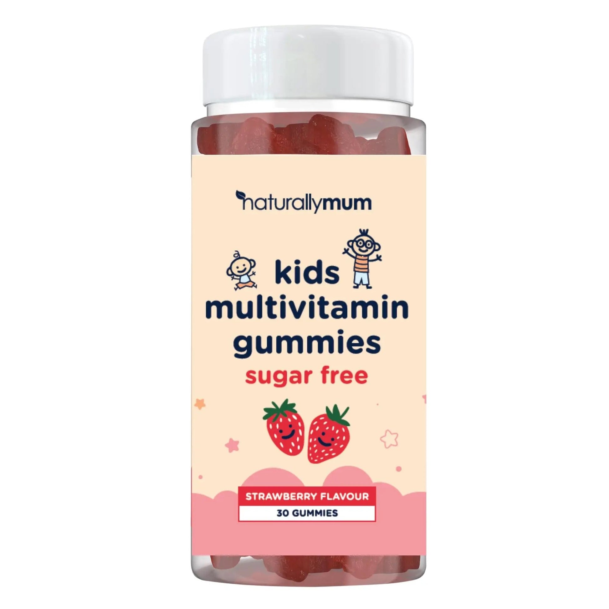 NaturallyMum Kids Multivitamin Gummies | for Children | Vegan Friendly | 30 Chewable Gummies | with Vitamins A, D, E, B6, B12, C | NaturallyMum buy australia supplements