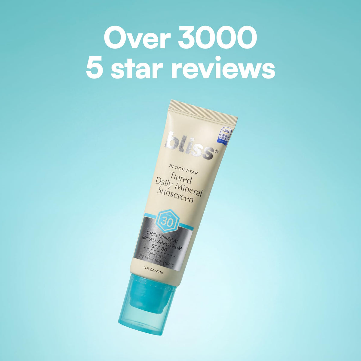 Bliss Block Star Tinted Mineral Face Sunscreen SPF 30 - 1.4 Fl Oz - Radiant Bliss