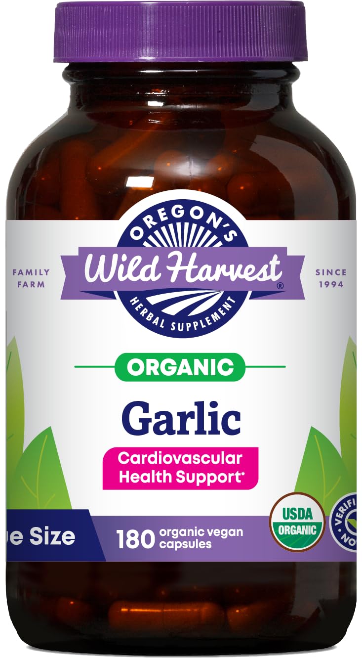Oregon's Wild Harvest, Certified Organic Garlic Capsules, Non-GMO, 1575 MGS, 90 Count Gsupps Australia