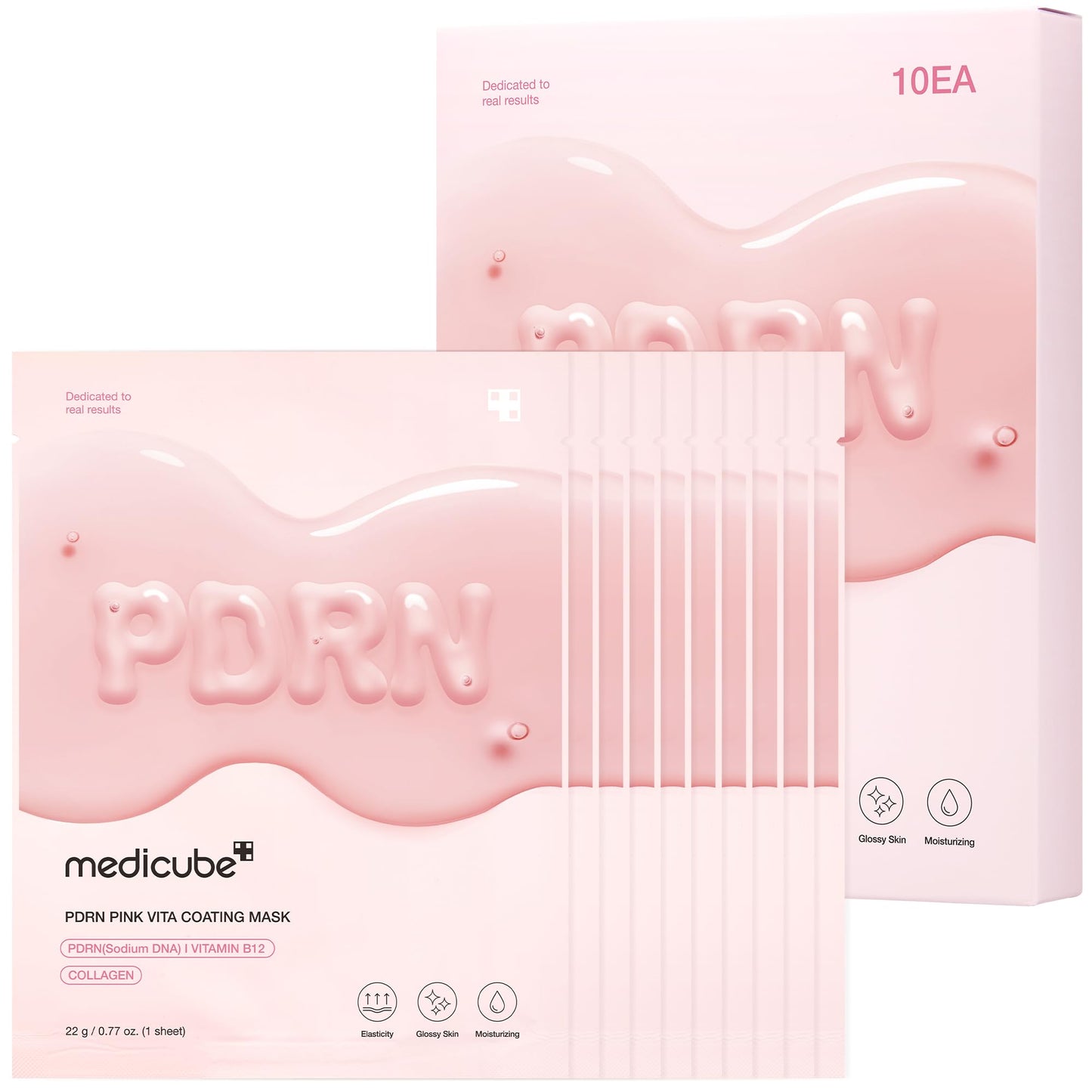 medicube Salmon DNA PDRN Pink Vita Coating Sheet Mask 10EA - Korean sheet mask medicube