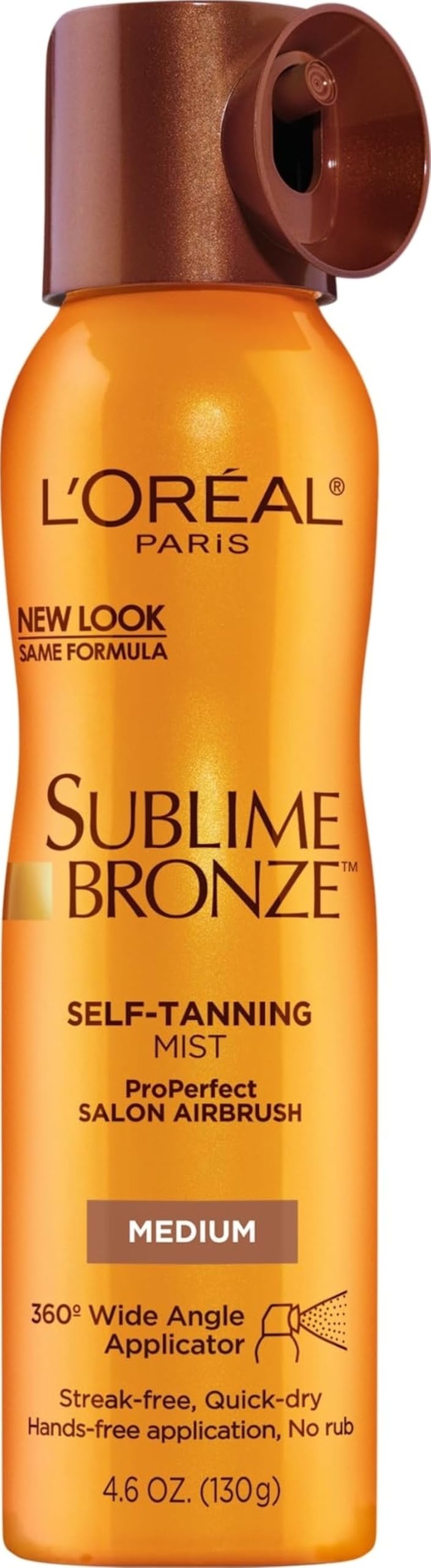 L'Oreal Paris Sublime Bronze Self Tanning Mist, Medium to Natural Spray Tan, 4.6 oz L'Oreal Paris
