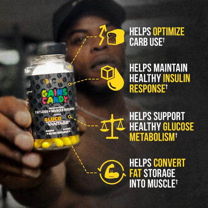 ALPHA LION Gains Candy, Pills that Support Weight Loss, Energy Supplements, 100% Natural Extract, Calorie Burning, Regulates Healthy Metabolism, 60 Capsules (Fat Loss - CaloriBurn®)